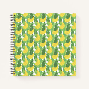 Bananen-Blätter und Fruchtmuster Notizbuch