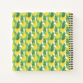 Bananen-Blätter und Fruchtmuster Notizbuch (Rückseite)