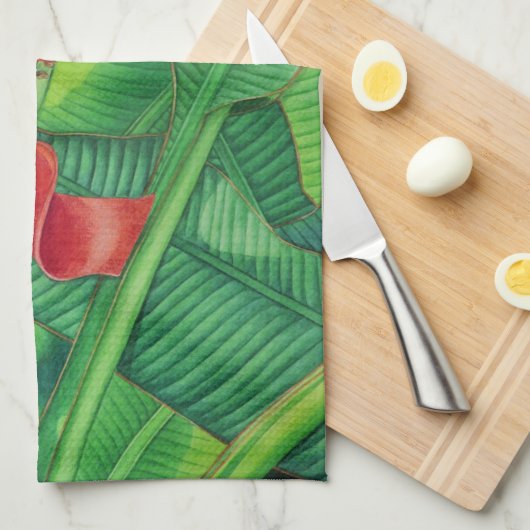 Bananen-Blüte Geschirrtuch (Viertel Falte)