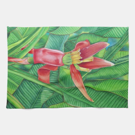 Bananen-Blüte Geschirrtuch (Horizontal)