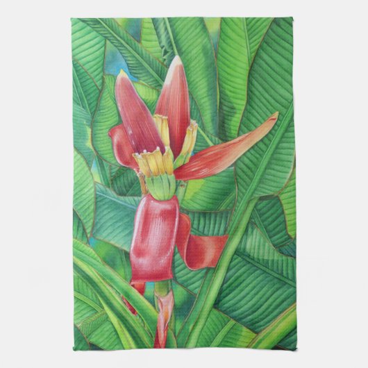 Bananen-Blüte Geschirrtuch (Vertikal)