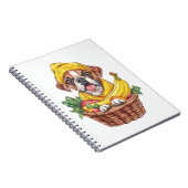 Bananen Boxer � Lustiger Früchte Hund Notizblock (Rechte Seite)