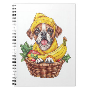Bananen Boxer � Lustiger Früchte Hund Notizblock