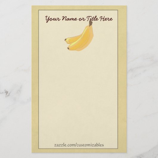 Bananen-Briefpapier Briefpapier (Vorderseite)
