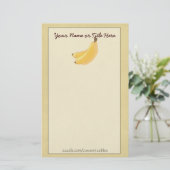 Bananen-Briefpapier Briefpapier (Stehend Vorderseite)
