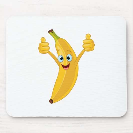 Bananen-Cartoon-Design Mousepad (Vorne)