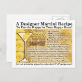 Bananen Foster Martini Rezept Postkarte (Vorne/Hinten)