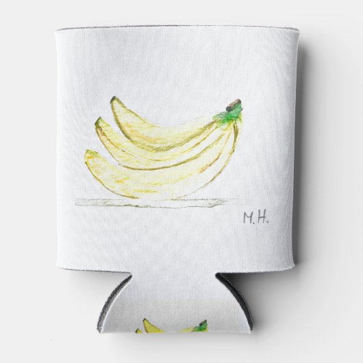 Bananen Früchte Aquarellbanane tropische Lebensmit Dosenkühler (Vorderseite)