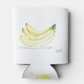 Bananen Früchte Aquarellbanane tropische Lebensmit Dosenkühler (Rückseite)