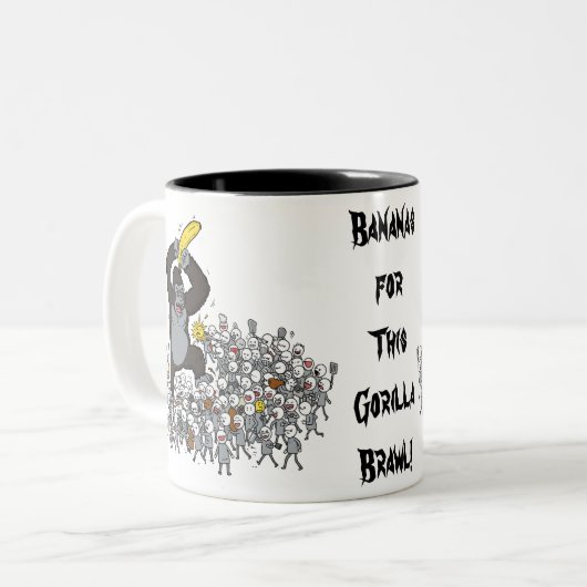 Bananen für diese Gorilla Brawl! Zweifarbige Tasse (Vorderseite Links)