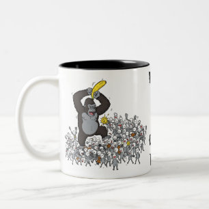 Bananen für diese Gorilla Brawl! Zweifarbige Tasse