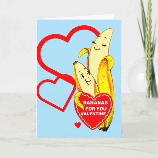 BANANEN FÜR SIE VALENTINE FEIERTAGSKARTE (Vorderseite)