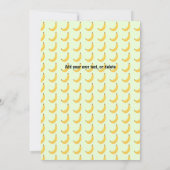 Bananen-Geburtstagsfeier EDITABLE Bananen Einladung (Rückseite)