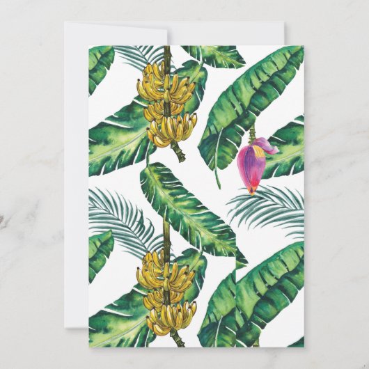 Bananen Geburtstagsfeier Einladung (Rückseite)