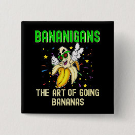 Bananen gehen Bananen, Coole Obstsonnenbrille Button