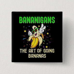 Bananen gehen Bananen, Coole Obstsonnenbrille Button