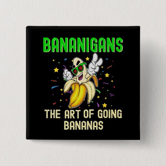 Bananen gehen Bananen, Coole Obstsonnenbrille Button (Vorderseite)