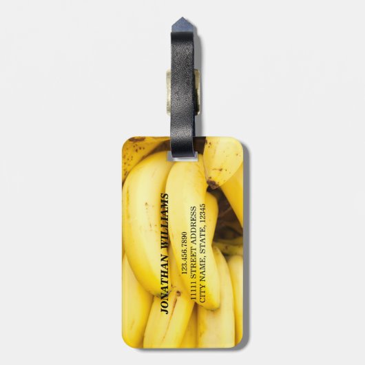 Bananen Gepäckanhänger (Rückseite vertikal)