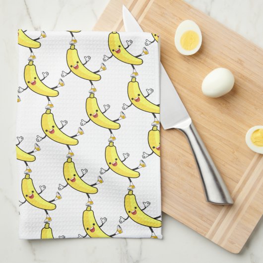 Bananen Geschirrtuch (Viertel Falte)