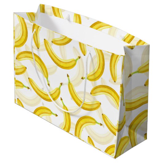 Bananen Große Geschenktüte (Rückseite Schrägansicht)