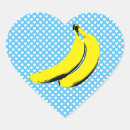 Bananen Herz-Aufkleber