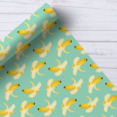 Bananen im Minze-Grün-Fruchtmuster Geschenkpapier