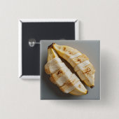 Bananen in der Mitte geschnitten Button (Vorne & Hinten)