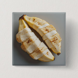 Bananen in der Mitte geschnitten Button