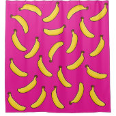Bananen in Rosa Duschvorhang (Vorderseite)