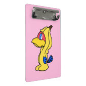 Bananen-Jayhawk Mini Klemmbrett (Schrägansicht)