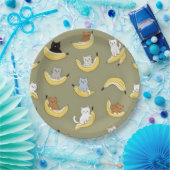 Bananen-Katzen-Papierteller Pappteller (Party)