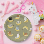Bananen-Katzen-Papierteller Pappteller (Party)