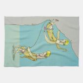 Bananen Klettern lustige Früchte Geschirrtuch (Horizontal)