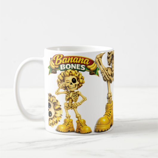 Bananen Knochen Kaffeetasse (Links)