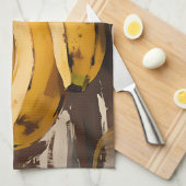 Bananen-Kokosnuss-Stillleben Geschirrtuch (Viertel Falte)