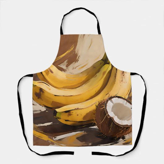 Bananen-Kokosnuss-Stillleben Schürze (Vorderseite)