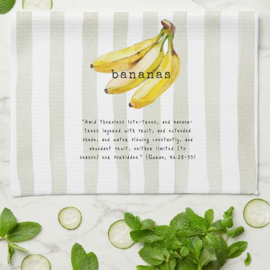 Bananen - Koranvers Geschirrtuch (Gefaltet)