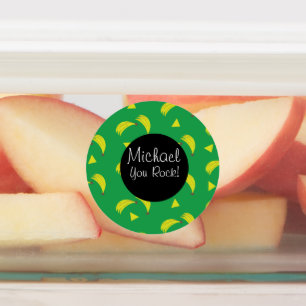 Bananen Lebensmittelmischung Lunchbox Etiketten