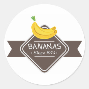 BANANEN Logo-Aufkleber Runder Aufkleber