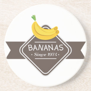BANANEN Logo-Untersetzer Getränkeuntersetzer