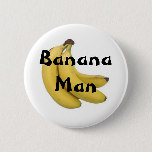 Bananen-Mann-Knopf Button (Vorderseite)