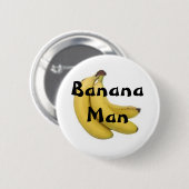 Bananen-Mann-Knopf Button (Vorne & Hinten)