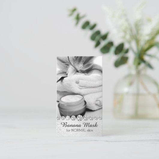 Bananen-Masken-Hautcreme-selbst gemachte Visitenkarte (Stehend Vorderseite)