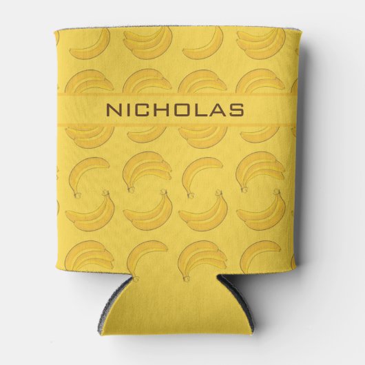 Bananen mit Name Dosenkühler (Vorderseite)