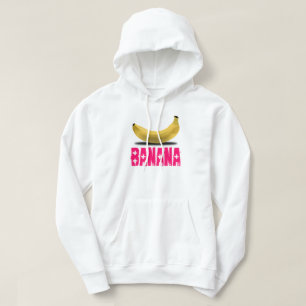 BANANEN MIT PINKTEXT HOODIE