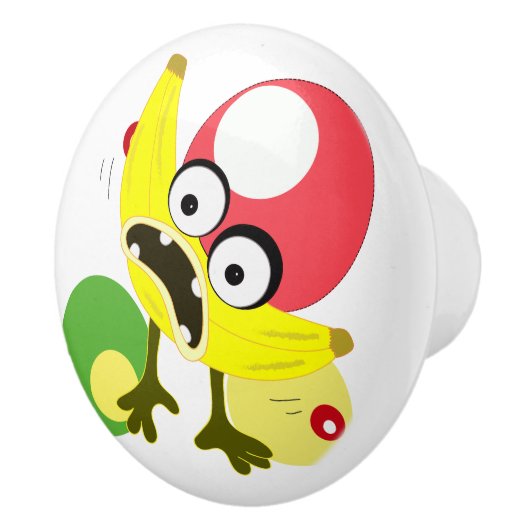 Bananen-Monsterfruchtillustration Keramikknauf (Rechts)