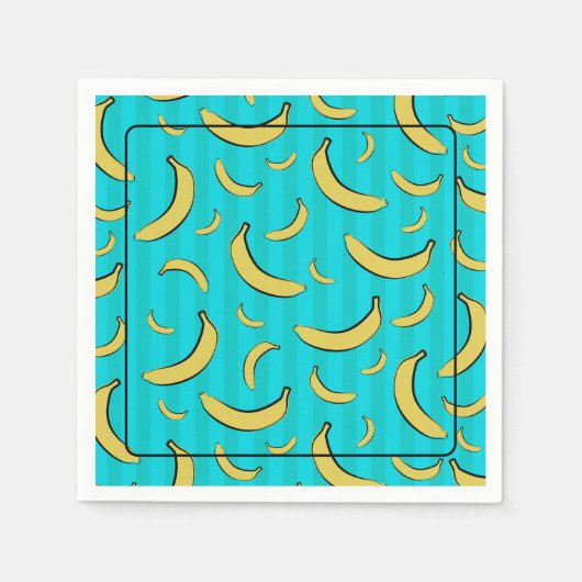 Bananen-Muster-Papier-Tischserviette Serviette (Vorderseite)