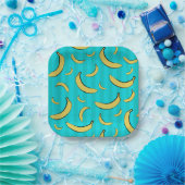 Bananen-Muster-Papierteller Pappteller (Party)