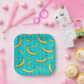 Bananen-Muster-Papierteller Pappteller (Party)