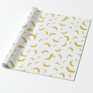 Bananen-Muster-Verpackungs-Weiß Geschenkpapier
